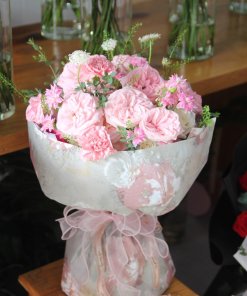 Bó tròn ohara hồng thơm ngát dịu dàng