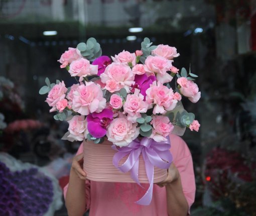 Lẵng hoa khai trương đẹp