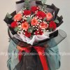 Bó hồng đỏ mix hồng cam luân đôn