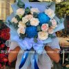 Bó hồng kem mix bông cúc mẫu đơn sang trọng