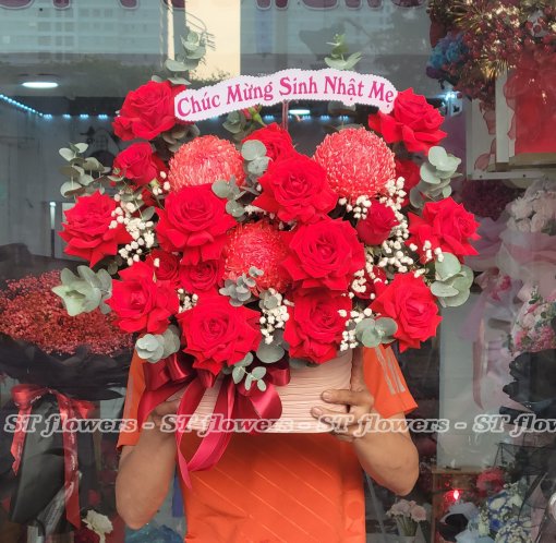 Lẵng hoa chúc mừng sinh nhật, khai trương.