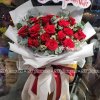 Bó hoa hồng mina giấy trắng sang trọng