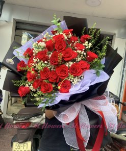 Bó hồng ohara giấy đen tuyệt đẹp