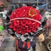 Bó tròn hồng đỏ mina đẹp