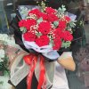 Bó hồng ohara giấy đen sang trọng