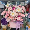 Lẵng hoa phô mai que tặng sinh nhật - khai trương